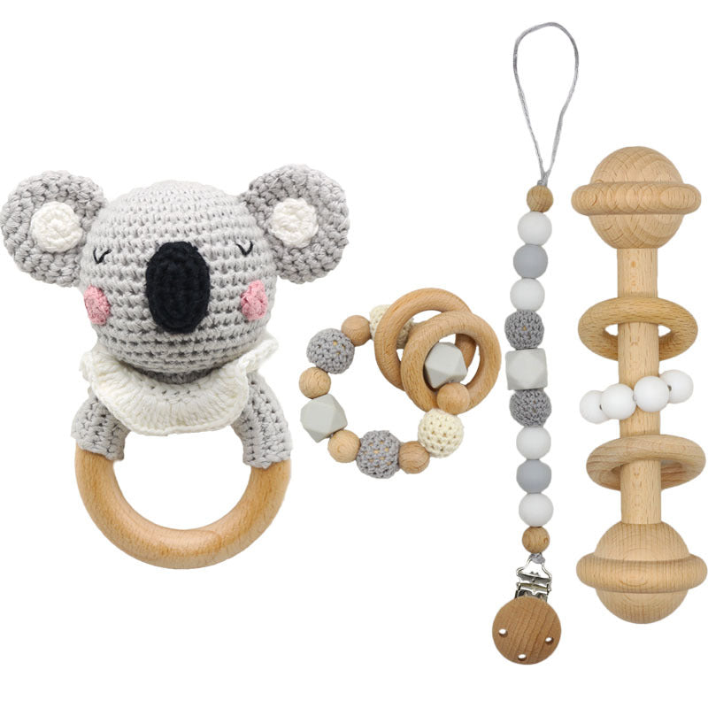 DIY Häkel-Beruhigungsspielzeug Koala-Tier-Beißring-Set