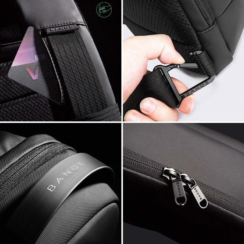 BANGE Multifunktionale Umhängetasche für Männer - Wasserfester Crossbody Rucksack für Kurzreisen und Freizeitaktivitäten - Si.Kreativkauf