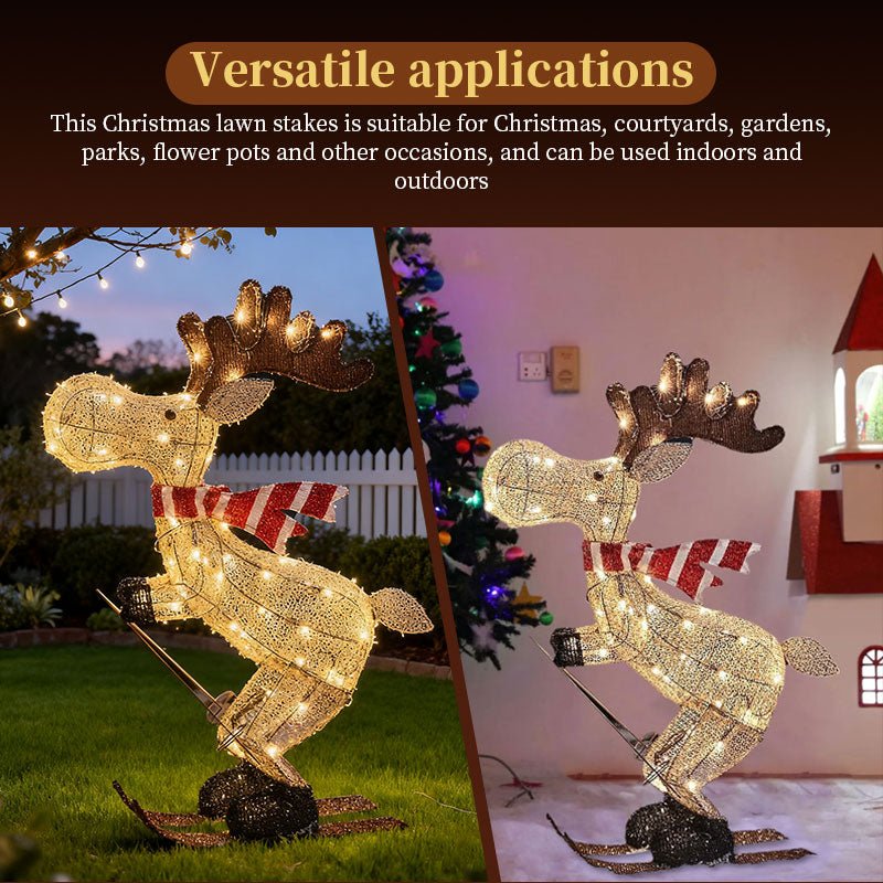 Beleuchteter Garten - Rentier mit LED - Beleuchtung für festliche Dekoration - Si.Kreativkauf