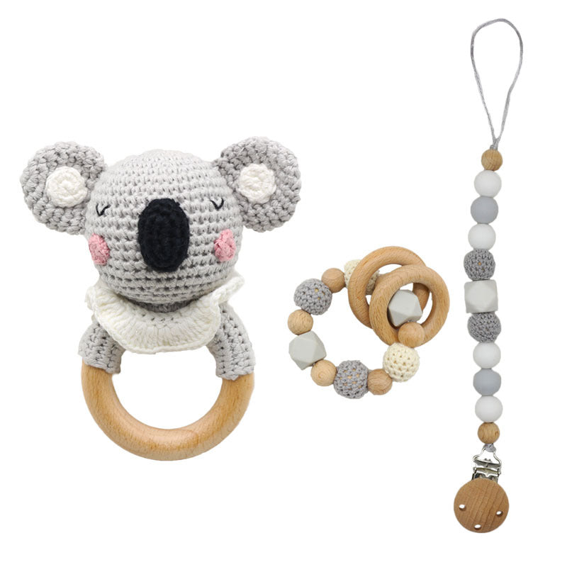 DIY Häkel-Beruhigungsspielzeug Koala-Tier-Beißring-Set