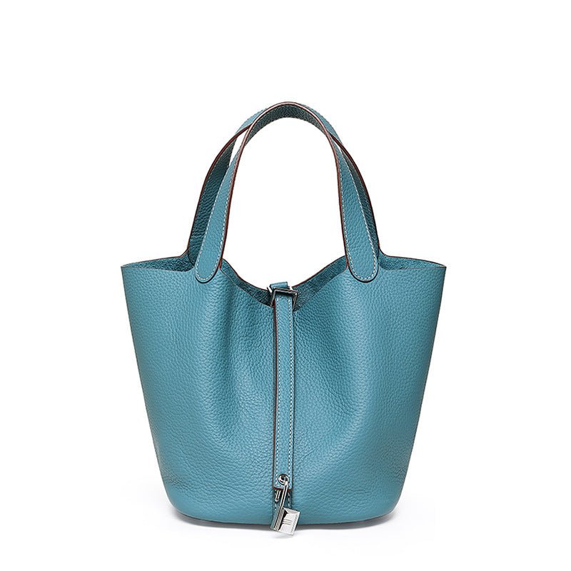 Hochwertige Rindsleder Damenhandtasche mit praktischem Design und Fächern für den Alltag - Si.Kreativkauf