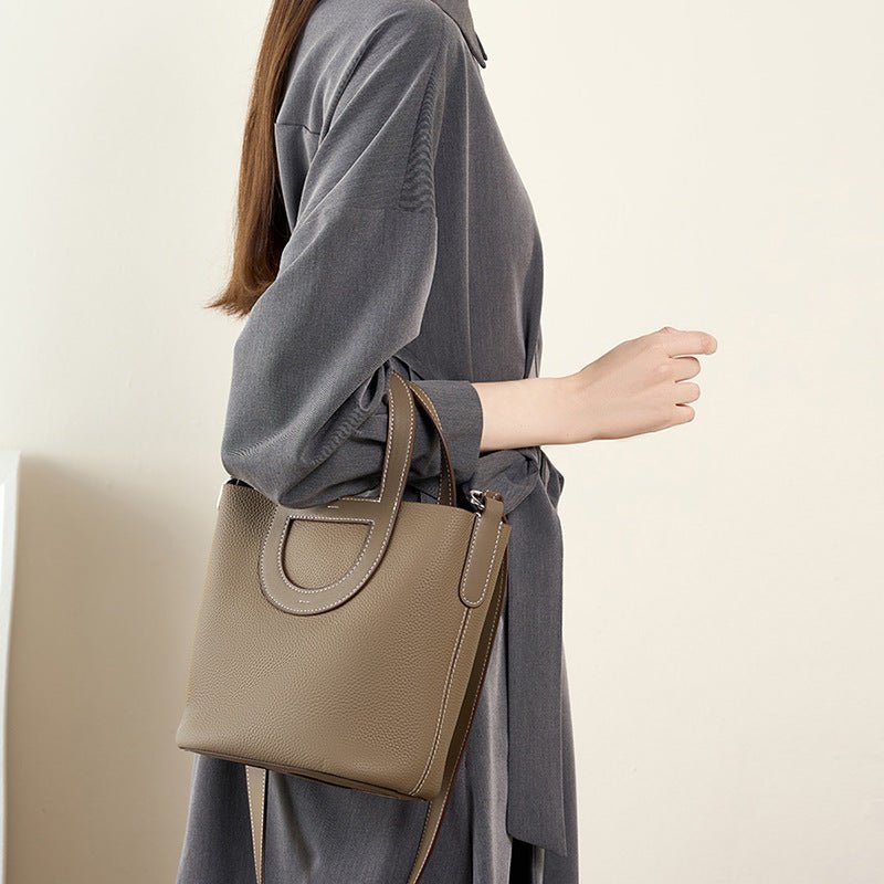 Hochwertiger Rindslederkorb mit Schweinsnase – elegante Handtasche für Alltag und besondere Anlässe - Si.Kreativkauf