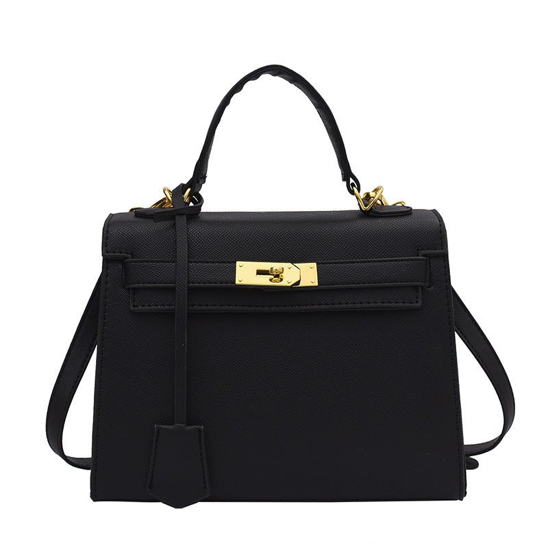 Kelly Bag aus PU - Leder in Bonbonfarben - Einfarbige Handtasche in Größe für Alltag und Freizeit - Si.Kreativkauf