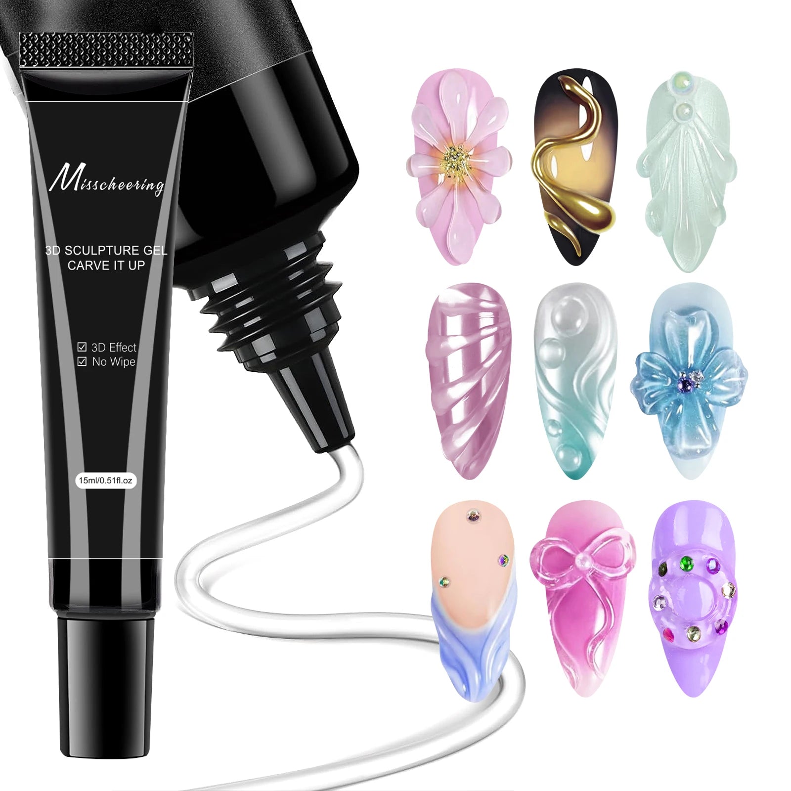 Strass - Nagelkleber 30 g – superstarker Gel - Nagelkleber für präzise Nagelverzierungen - Si.Kreativkauf