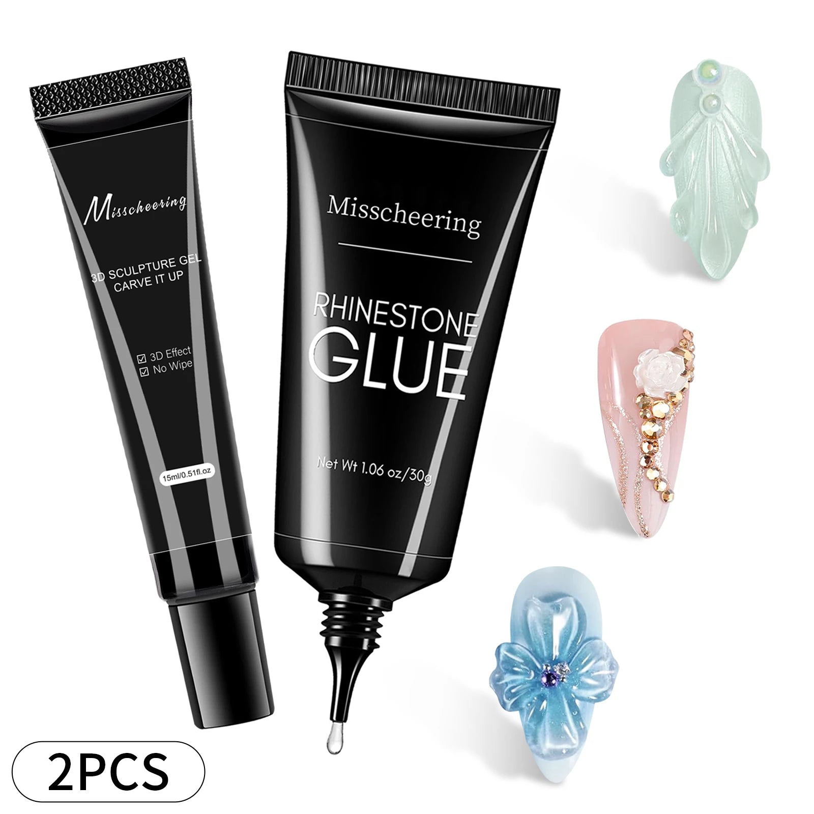 Strass - Nagelkleber 30 g – superstarker Gel - Nagelkleber für präzise Nagelverzierungen - Si.Kreativkauf