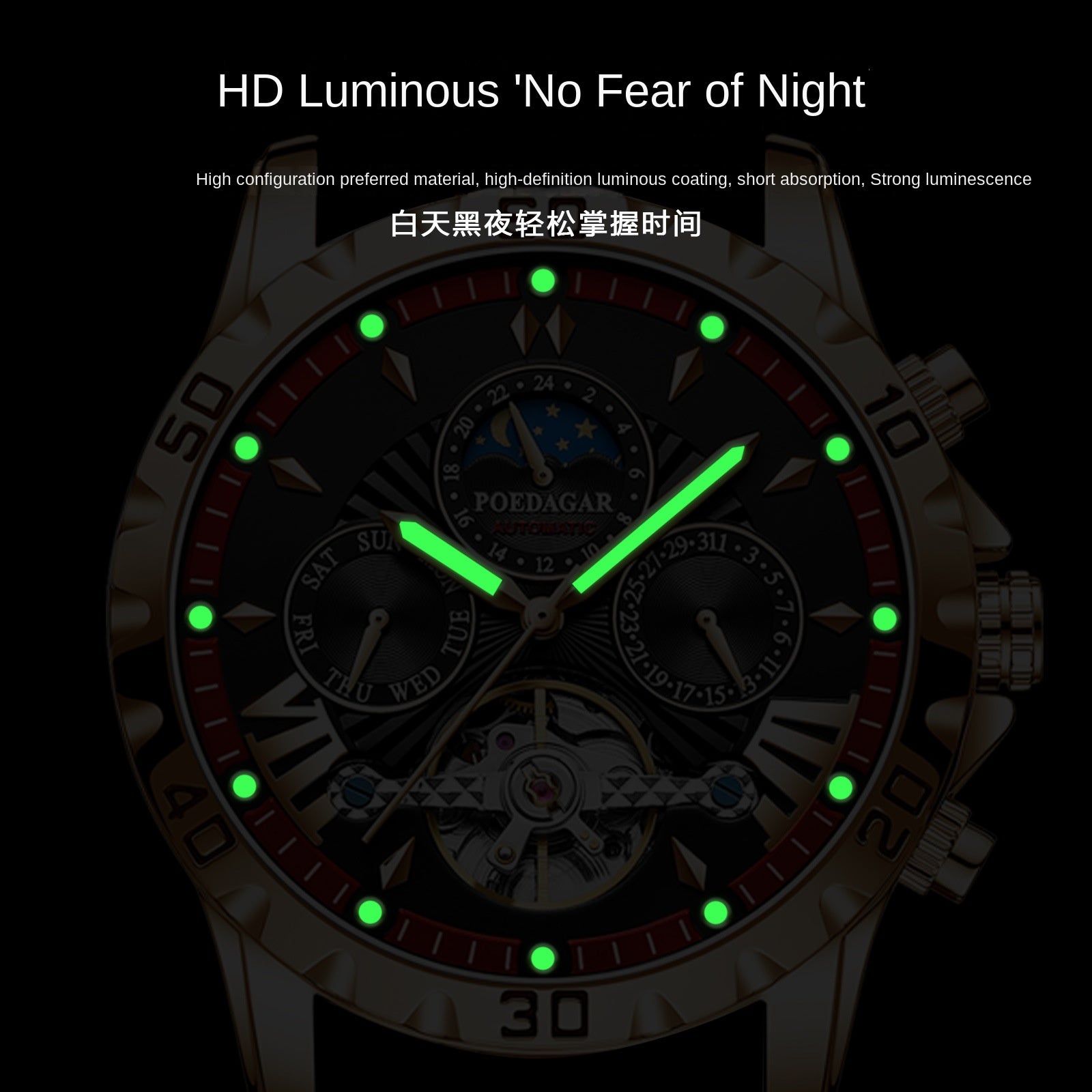 Wasserdichte Schweizer Herrenuhr mit automatischem Mechanismus für Sport und Alltag - Si.Kreativkauf